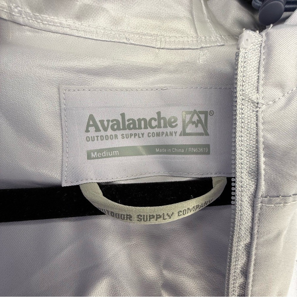 Avalanche Outdoor Supply Co Womens Medium Gray Full Zip Hooded Weather Jacket - Picture 8 of 13
